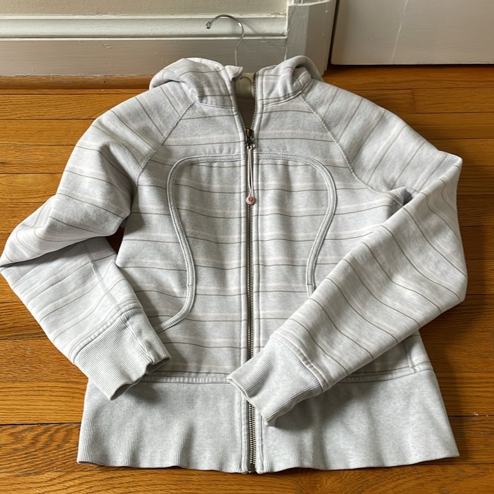 Lululemon Scuba Hoodie light beige Zip Up - Size 8